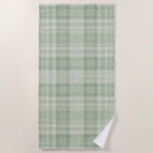 Serviette De Plage Vichy vert sauge clair (Devant)