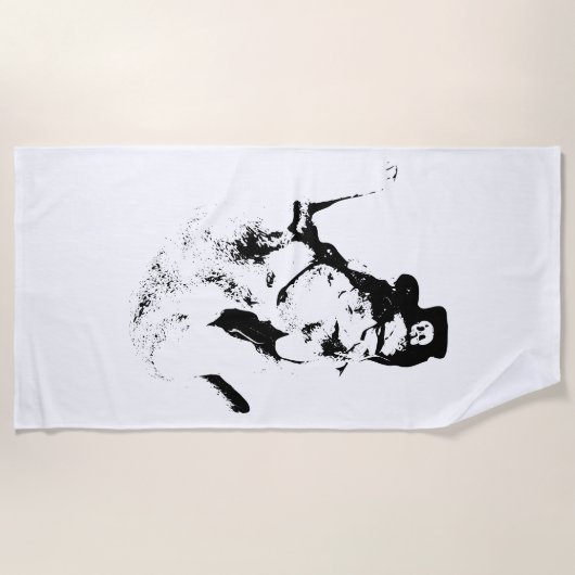 Serviette De Plage Victory Lap - Labrador en jeu (Devant)