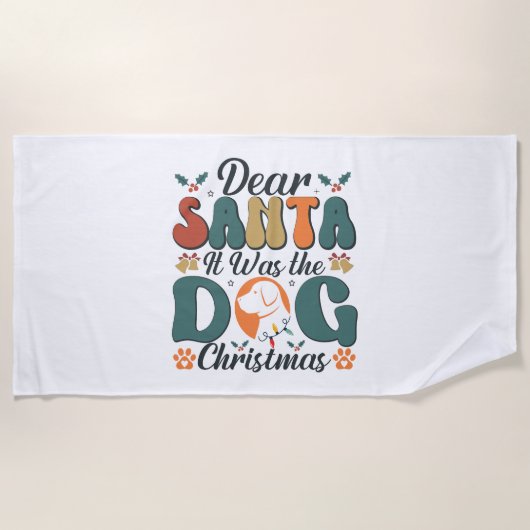 Serviette De Plage Vie de maman de chien (Devant)