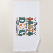Serviette De Plage Vie de maman de chien (Devant)