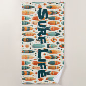 Serviette De Plage Vie de surf (Devant)