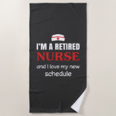 Serviette De Plage Vie infirmière| Je Suis Une Infirmière Retraitée (Devant)