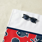Serviette de plage -- Vie marine (En situation)