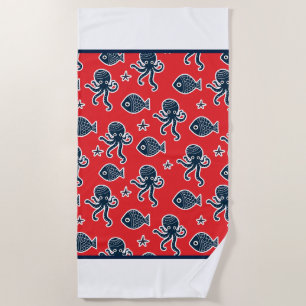 Serviette de plage -- Vie marine