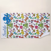 Serviette de plage Vie marine personnalisée (Devant)