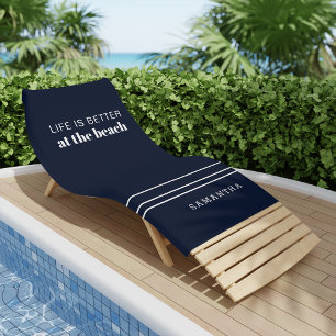 Serviette De Plage Vie Personnalisée est Meilleure Vacances de Famill