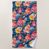 Serviette De Plage Vie sous-marine colorée Océan (Devant)