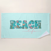 Serviette De Plage Vie sur la plage de Retro (Devant)