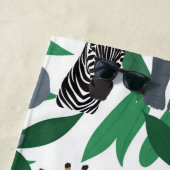 Serviette De Plage Vierge Zebra Elephant Giraffe Safari Animals (En situation)