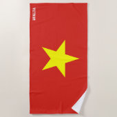 Serviette De Plage Vietnam Drapeau splendide patriotique (Devant)