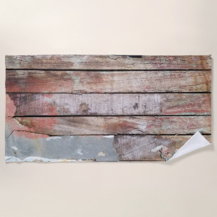 Serviette De Plage Vieux bois rustique bateau en bois plank
