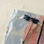 Serviette De Plage Vieux bois rustique bateau en bois plank (En situation)