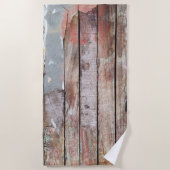 Serviette De Plage Vieux bois rustique bateau en bois plank (Devant)