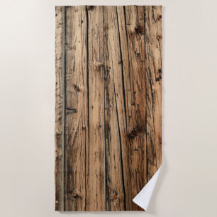 Serviette De Plage Vieux panneaux rustiques de chariot en bois de