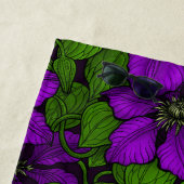 Serviette De Plage Vigne de Clematis pourpre (En situation)