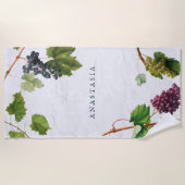 Serviette De Plage Vignoble de raisins Ile grecque méditerranéenne (Devant)