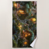 Serviette De Plage Village de Gnome (Devant)