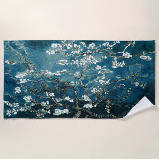 Serviette De Plage Vincent Van Gogh Almond Blossoms Dark Turquoise