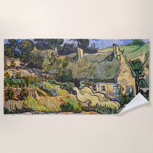 Serviette De Plage Vincent Van Gogh - Chalets de chaume à Cordeville (Devant)