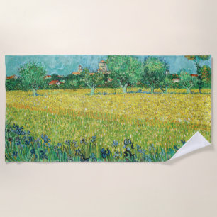 Serviette De Plage Vincent van Gogh - Champ aux iris près d'Arles