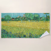 Serviette De Plage Vincent van Gogh - Champ avec Iris près d'Arles (Devant)
