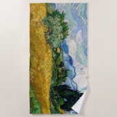 Serviette De Plage Vincent Van Gogh - Champ de blé avec cyprès (Devant)