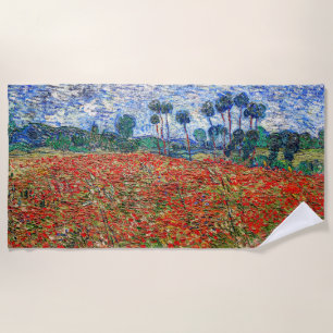 Serviette De Plage Vincent van Gogh - Champ de coquelicots