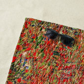 Serviette De Plage Vincent van Gogh - Champ de coquelicots (En situation)