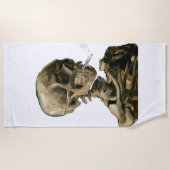 Serviette De Plage Vincent van Gogh - Crâne avec cigarette brûlante (Devant)