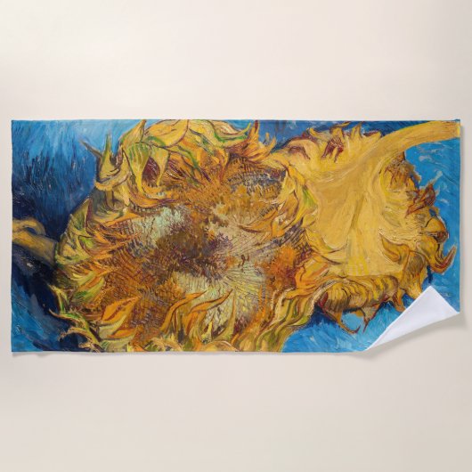 Serviette De Plage Vincent van Gogh - Deux Tournesols coupés (Devant)