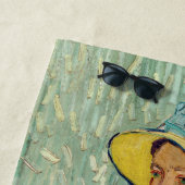 Serviette De Plage Vincent van Gogh - Fille en blanc (En situation)