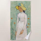 Serviette De Plage Vincent van Gogh - Fille en blanc (Devant)