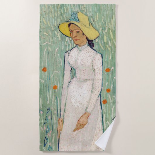 Serviette De Plage Vincent van Gogh - Fille en blanc (Devant)