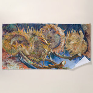 Serviette De Plage Vincent van Gogh - Fleurs de soleil coupées en qua