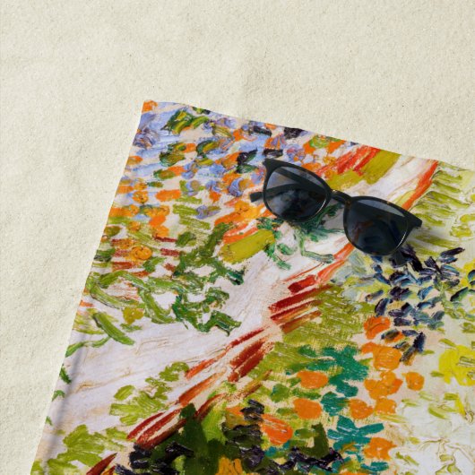 Serviette De Plage Vincent van Gogh - Jardin à Arles (En situation)