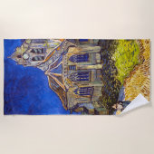 Serviette De Plage Vincent van Gogh - L'église d'Auvers (Devant)