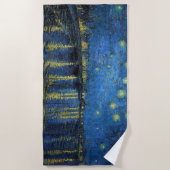 Serviette De Plage Vincent van Gogh - Nuit étoilée sur le Rhône (Devant)