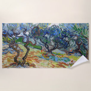 Serviette De Plage Vincent van Gogh - Oliviers : Ciel bleu vif