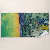 Serviette De Plage Vincent van Gogh - Paysage Lune avec couple (Devant)
