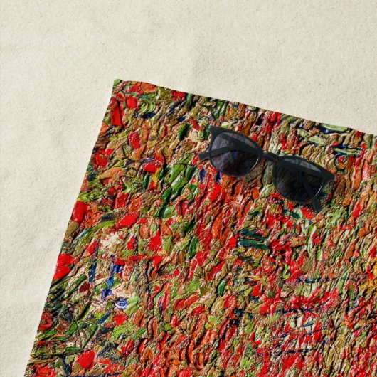 Serviette De Plage Vincent van Gogh - Poppy Field (En situation)