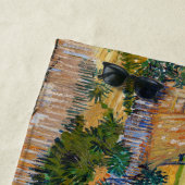 Serviette De Plage Vincent van Gogh - Récolte à La Crau (En situation)