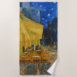 Serviette De Plage Vincent van Gogh - Terrasse de café la nuit
