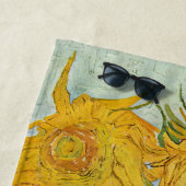 Serviette De Plage Vincent Van Gogh - Vase avec douze tournesols (En situation)