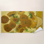 Serviette De Plage Vincent van Gogh - Vase avec quinze tournesols (Devant)