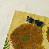 Serviette De Plage Vincent van Gogh - Vase avec quinze tournesols (En situation)