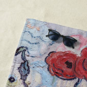 Serviette De Plage Vincent van Gogh - Vase avec Roses et anémones (En situation)