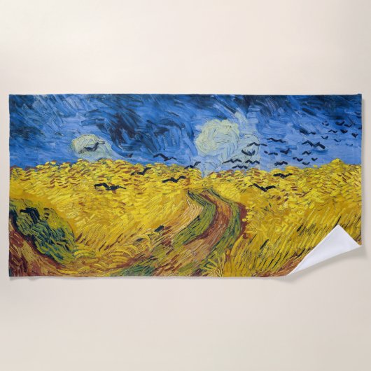 Serviette De Plage Vincent van Gogh - Wheatfield with Crows (Devant)