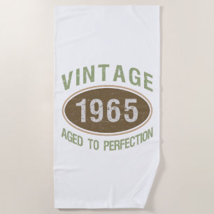 Serviette De Plage Vintage 1965 60e anniversaire