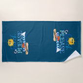 Serviette De Plage Vintage aventure côtière (Devant)