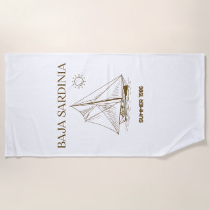Serviette de plage Vintage Baja Sardinia 1986